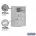 Salsbury Cell Phone Storage Locker - with Front Access Panel - 4 Door High Unit (8 Inch Deep Compartments) - 6 A Doors (5 usable) and 1 B Door - steel - Surface Mounted - Master Keyed Locks